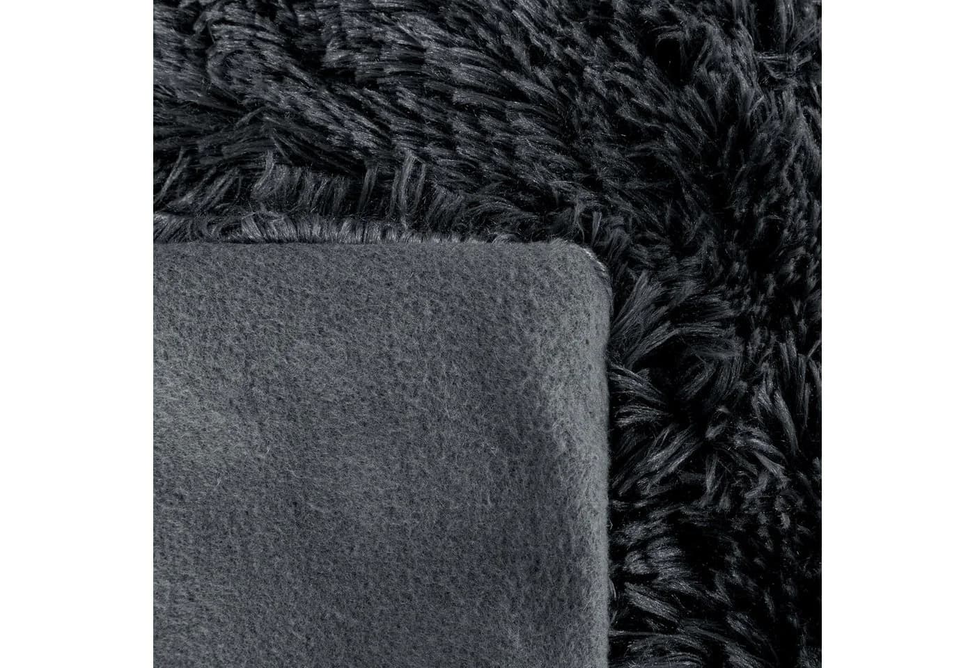 Design91 Wohndecke TIFANY Flauschig Grau Kunstfell - Bild 3