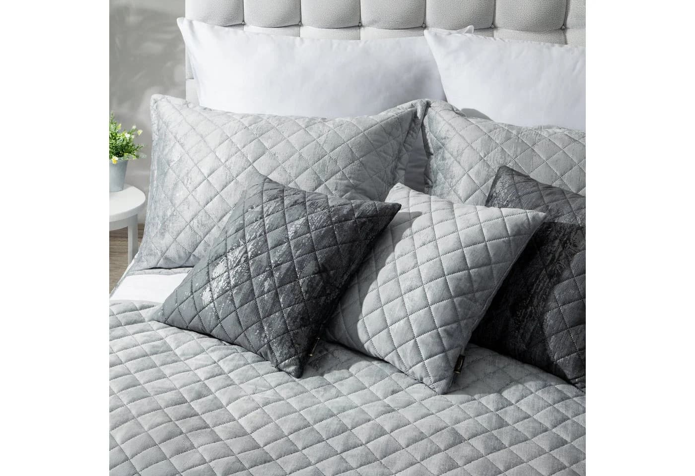 Eurofirany Kissenbezug BLINK43 Gesteppt Beige Silber
