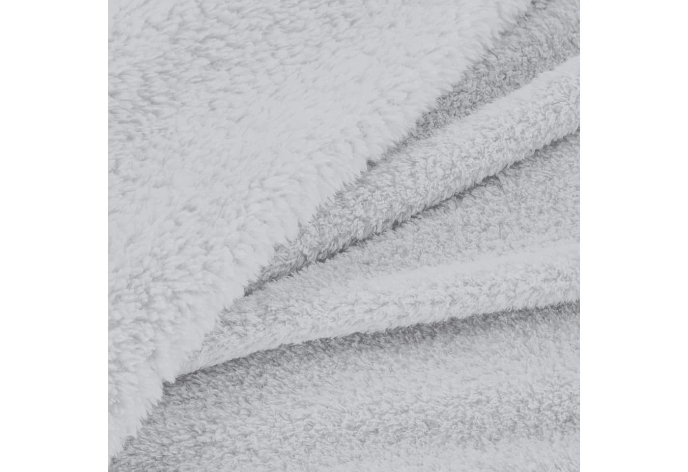 Design91 Wohndecke LORI Flauschig Silber Flano-Mikrofaser - Bild 4