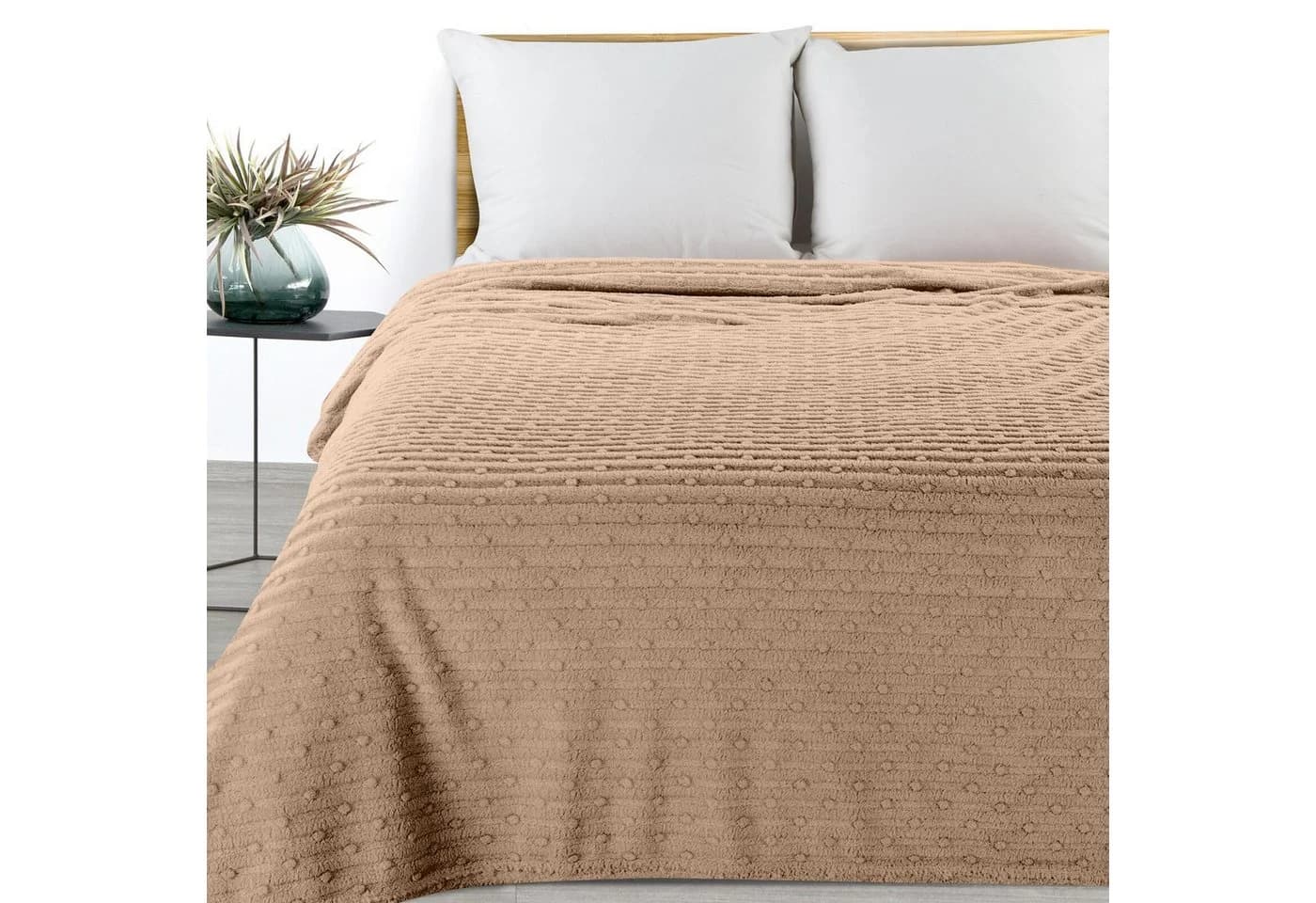 Wohndecke LISA Design91 Beige Geprägtes Muster Polyester - Bild 4
