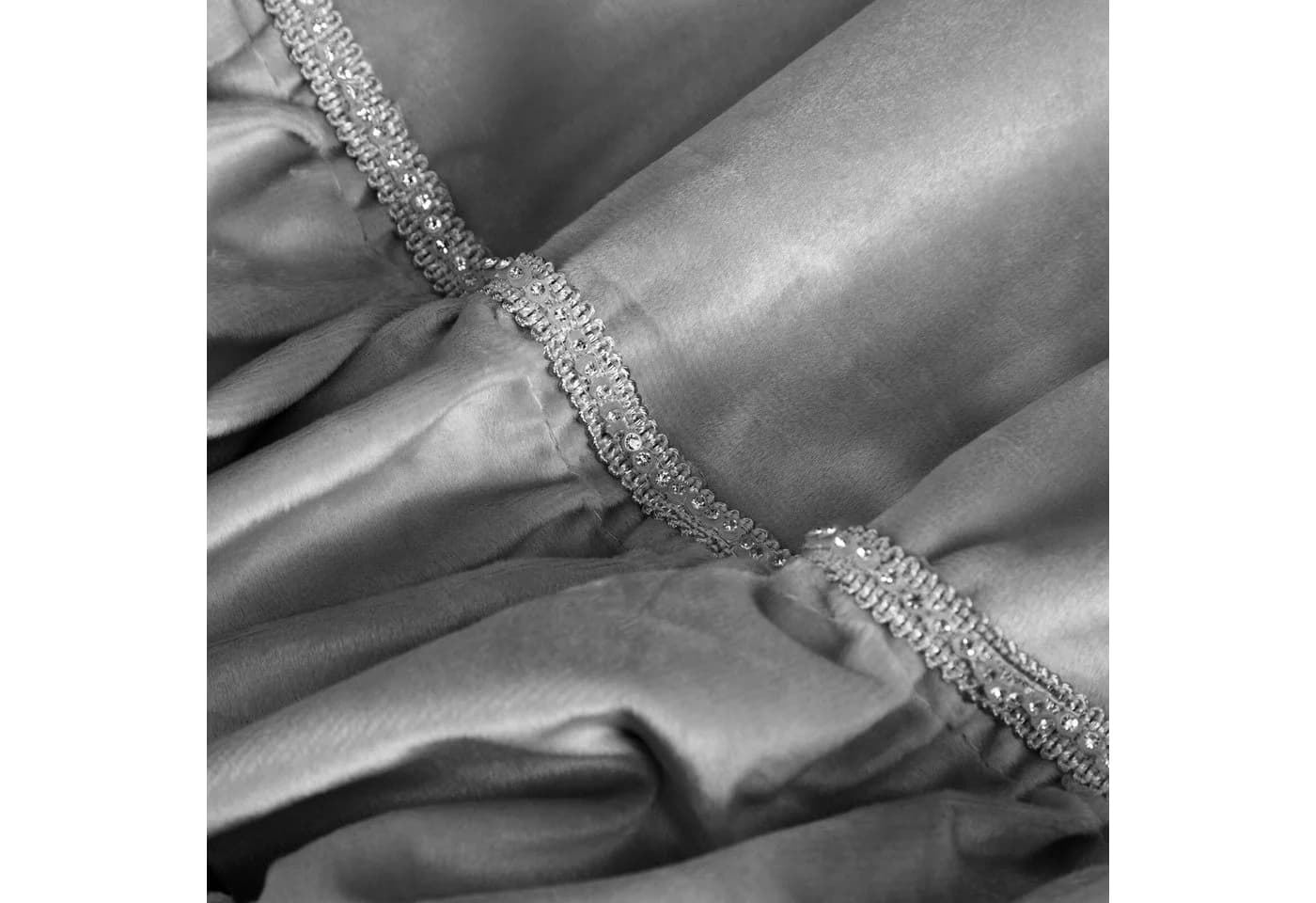 Eurofirany Velvet Vorhang Samt Rüschen Silber 140x250 cm - Bild 3