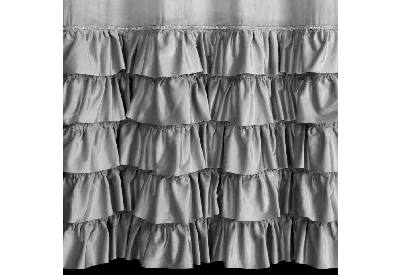 Eurofirany Velvet Vorhang Samt Rüschen Silber 140x250 cm - Bild 5