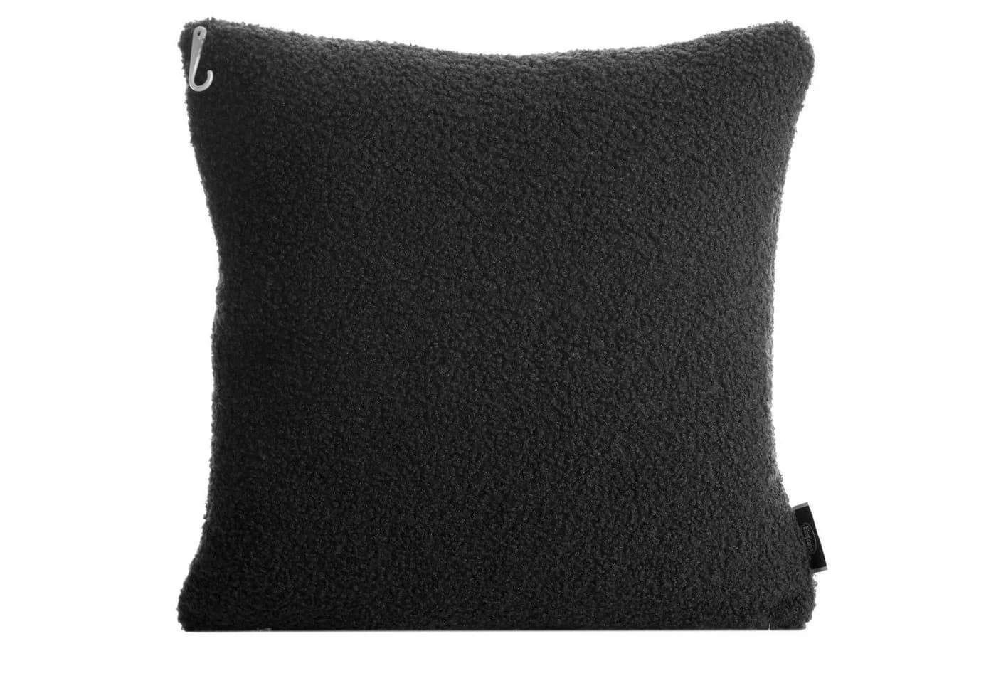 Eurofirany Wohndecke Bouclé Kuscheldecke Schwarz Schaffell-Optik - Bild 2