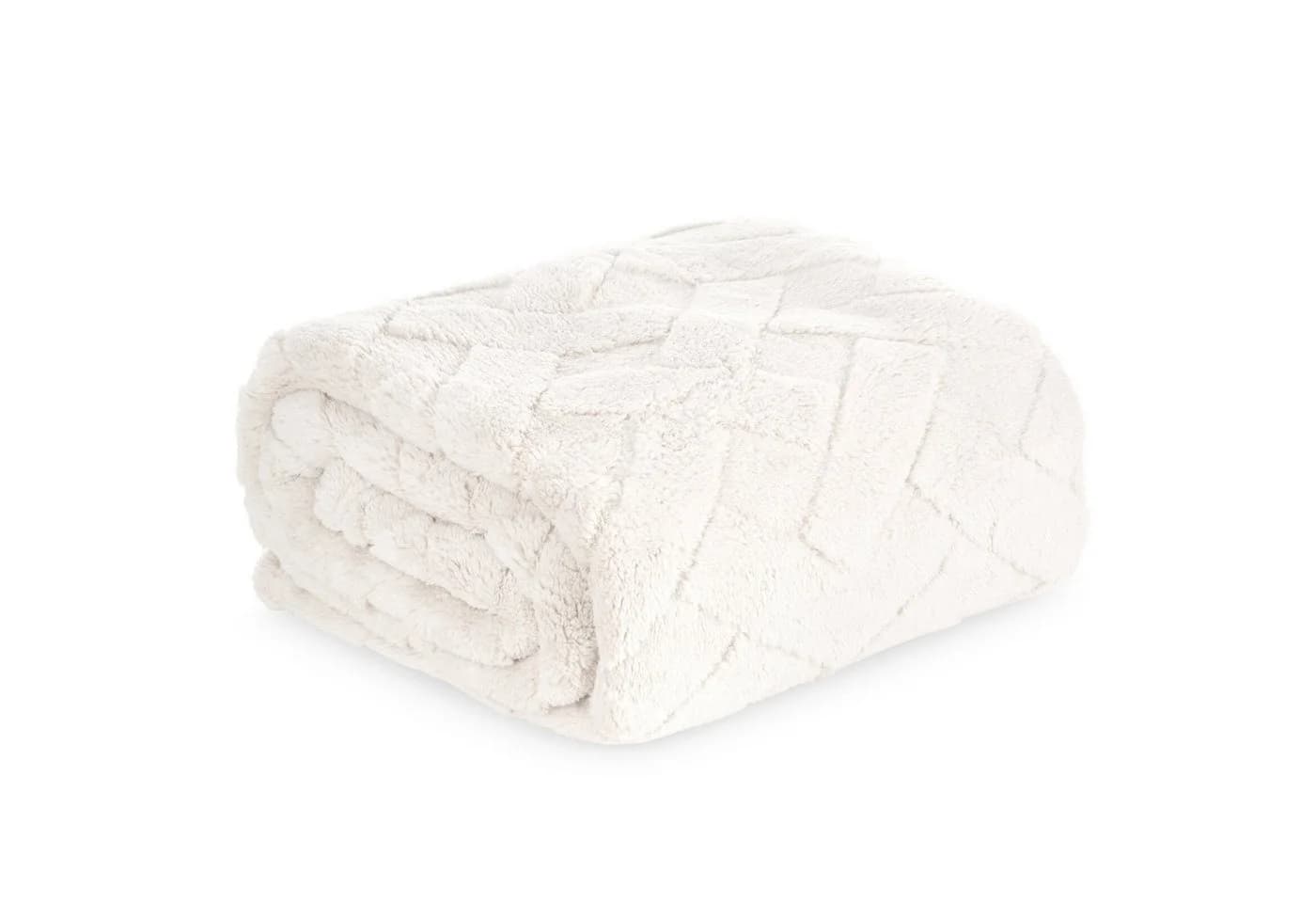 Design91 Wohndecke CARO Beige Karierte Kuscheldecke Modern - Bild 2
