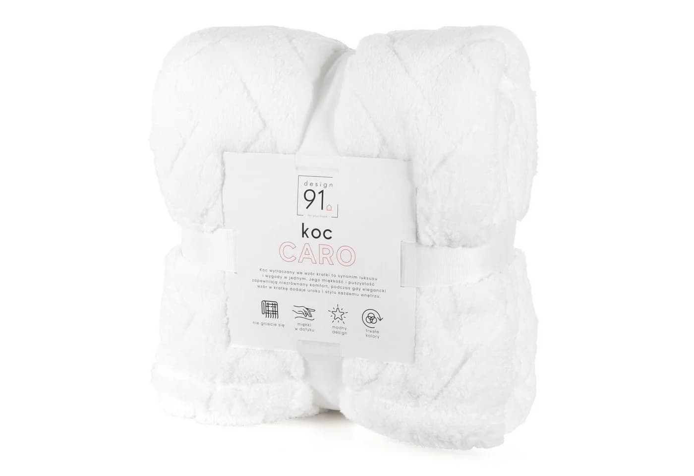 Design91 Wohndecke CARO Beige Karierte Kuscheldecke Modern - Bild 5