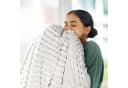 Design91 Wohndecke SOFT Streifen Muster Polyester Weiß Bild 1