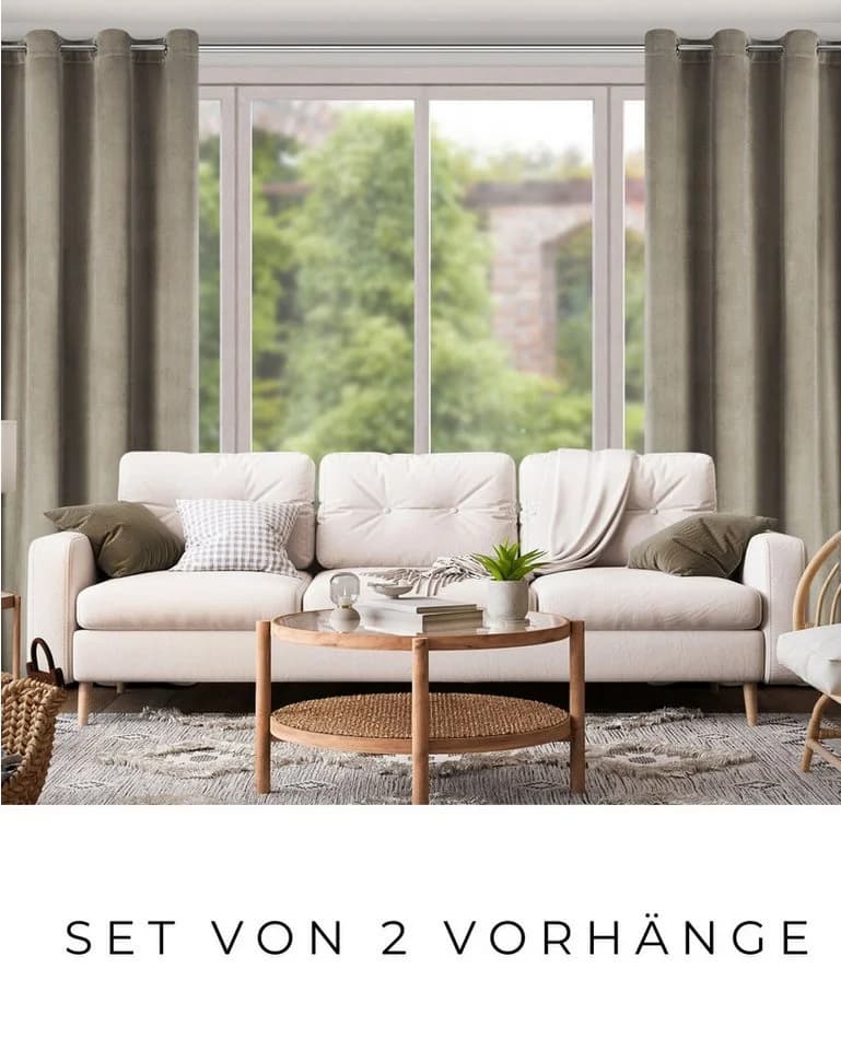 Eurofirany Vorhang VELVET 2er-Set Samt Blickdicht - Bild 4