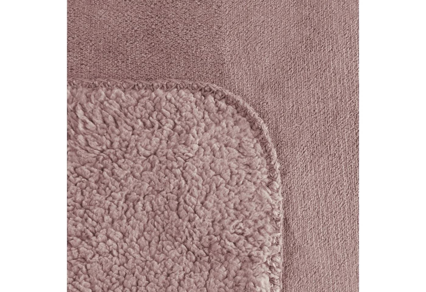 Eurofirany Wohndecke TEDY Rosa Teddy-Fleece Kuschelige Sofadecke - Bild 4