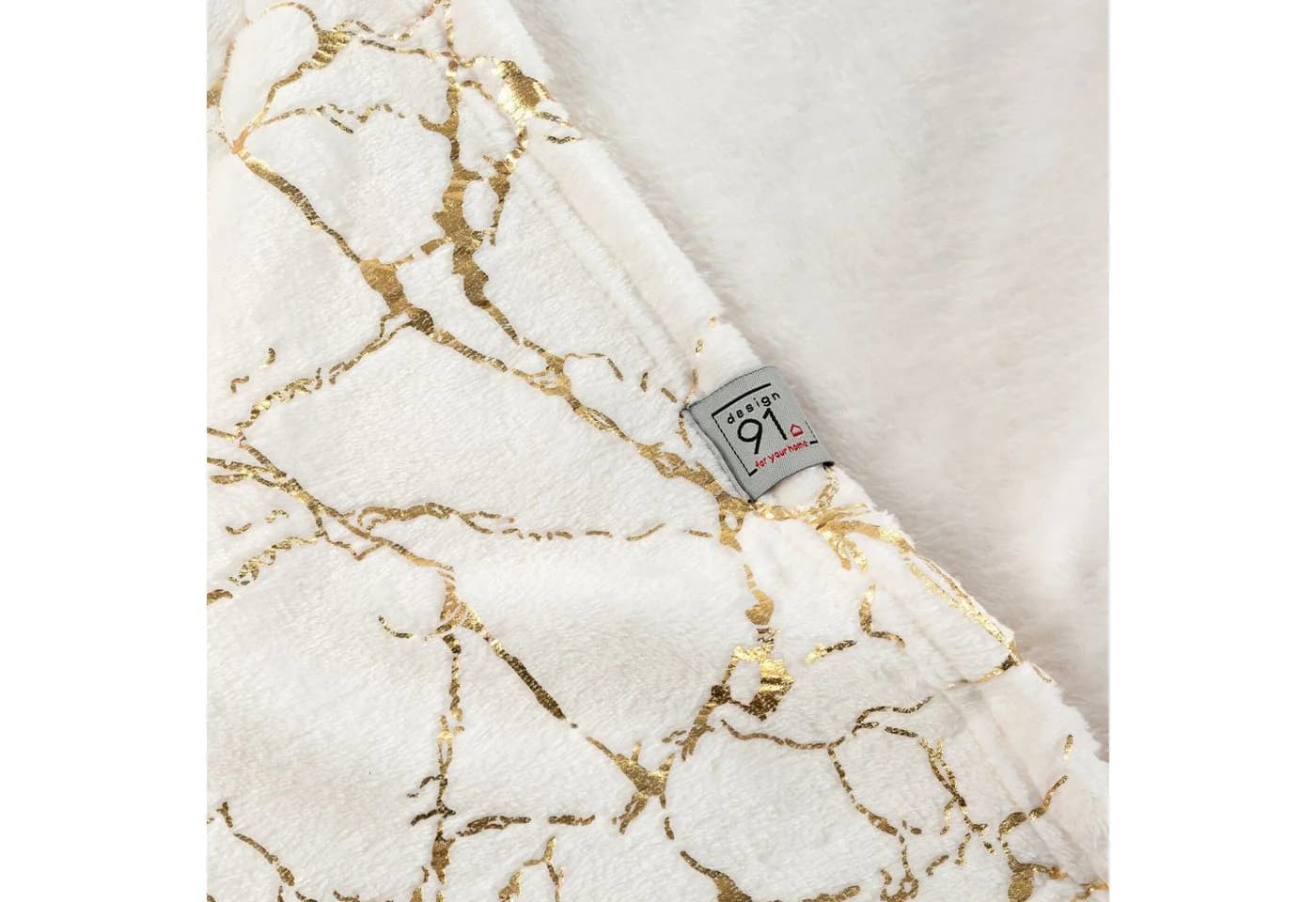 Eurofirany Wohndecke Marmor Gold Silber Creme Schwarz Weiß - Bild 5