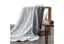Design91 Wohndecke KAROMUSTER FLUFFY Grau 3D-Effekt Sofadecke Bild 3