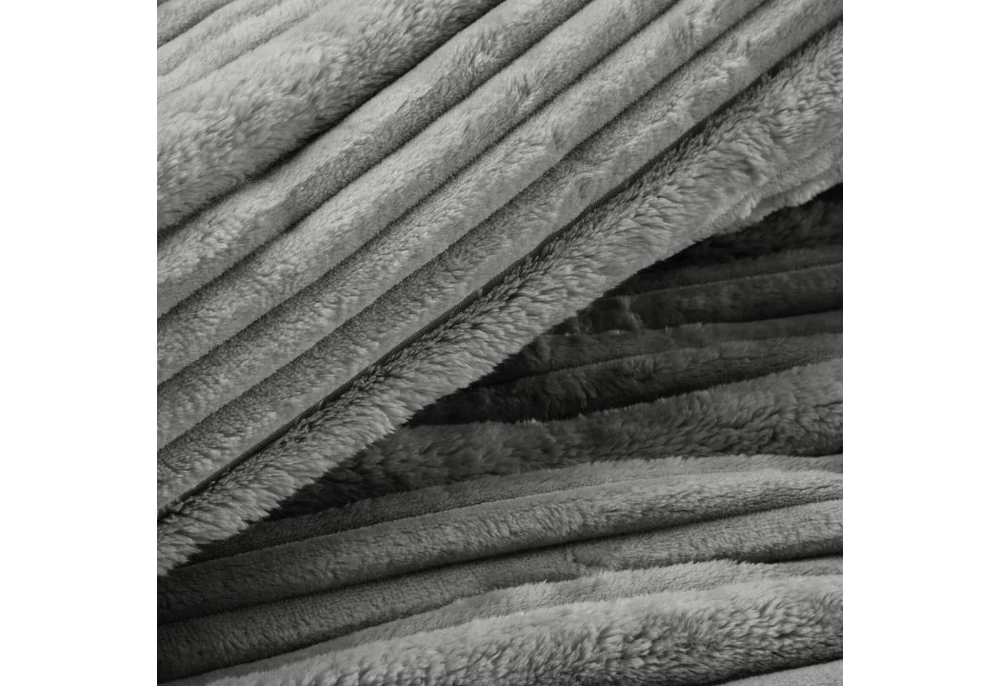 Wohndecke NINA, Eurofirany, Kuscheldecke mit Streifen-Steppung - Bild 5