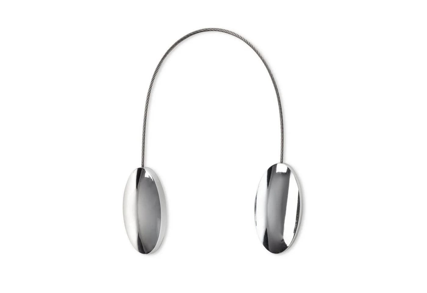 Eurofirany Raffhalter 2x Magnetisch Silber Metall Vorhangschnallen Set