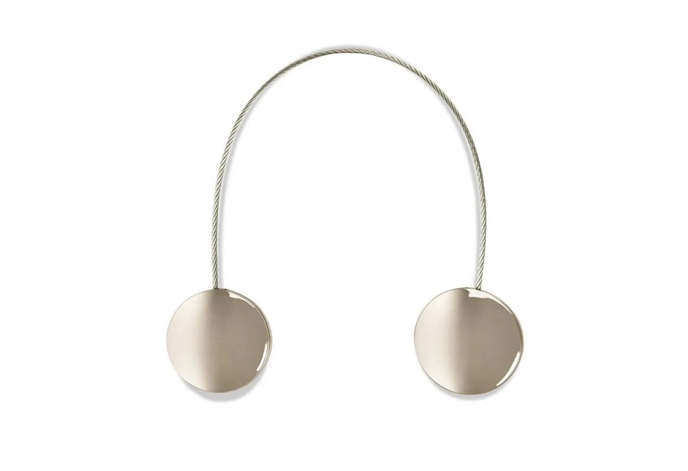 Eurofirany Raffhalter 2x Magnetische Vorhang Schnallen Metall Champagner