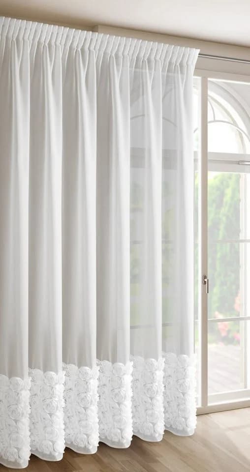 Eurofirany Vorhang ROSES Transparent Polyester Kräuselband - Bild 2