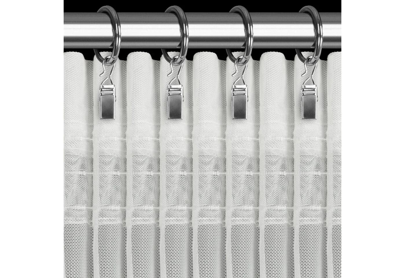 Eurofirany Vorhang ROSES Transparent Polyester Kräuselband - Bild 5
