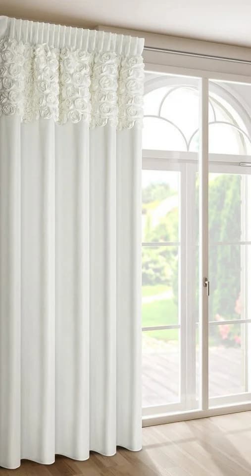 Eurofirany Vorhang ROSES Samt 3D-Rosen Kraeuselband blickdicht 140x270 cm - Bild 2