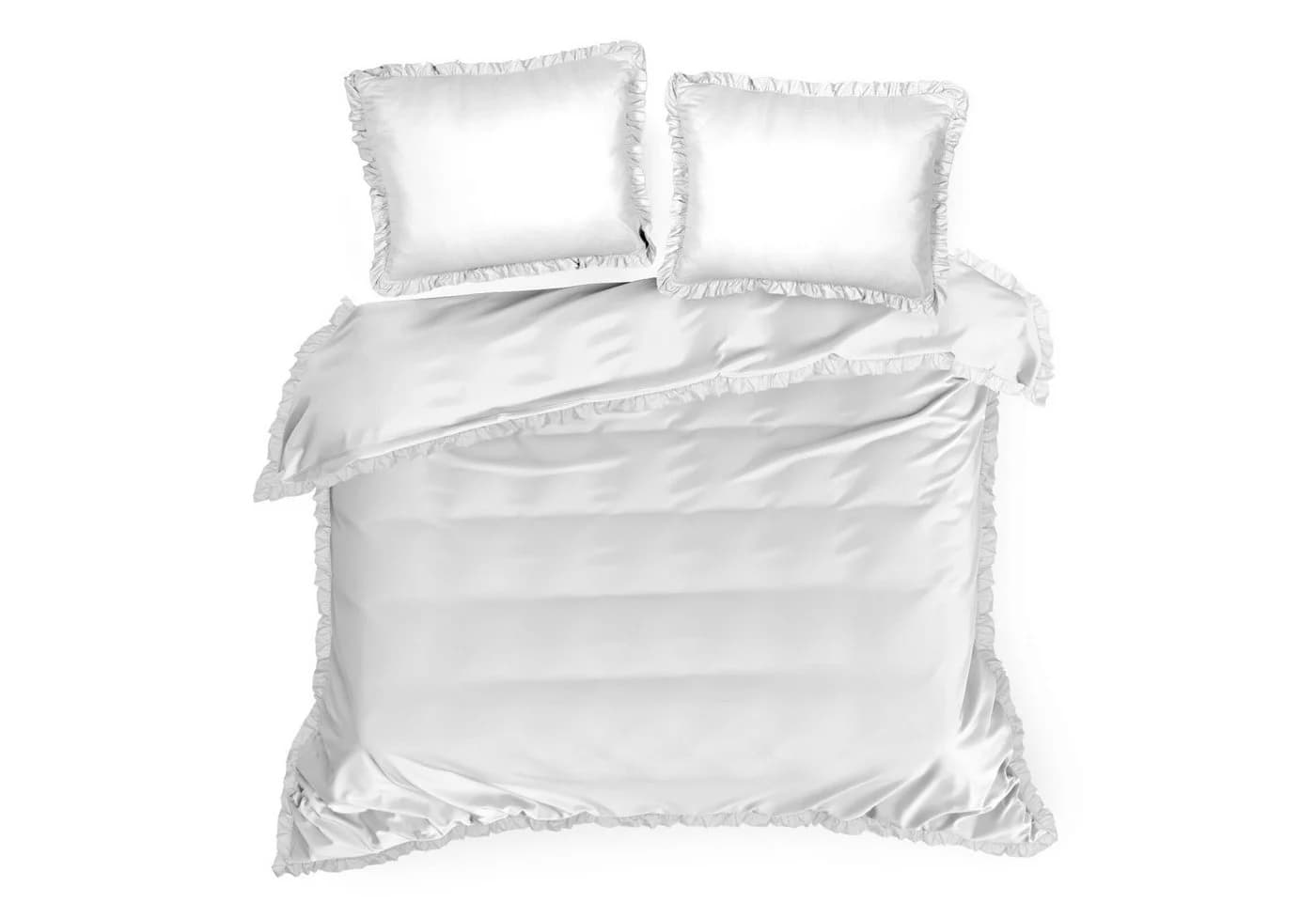 Design91 Bettwäsche 3-teilig Polyester Mikrofaser mit Rüschen - Bild 3