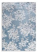 Eurofirany Teppich IMPRESIVE Blau Landhausstil Blumenmuster Bild 1