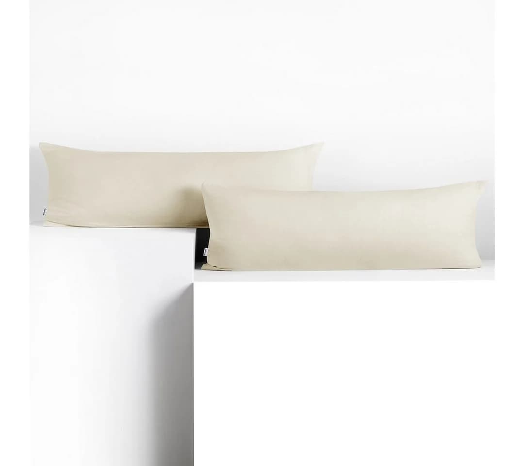 Restilo Kissenbezug Baumwolle 2er Set Beige - Bild 2