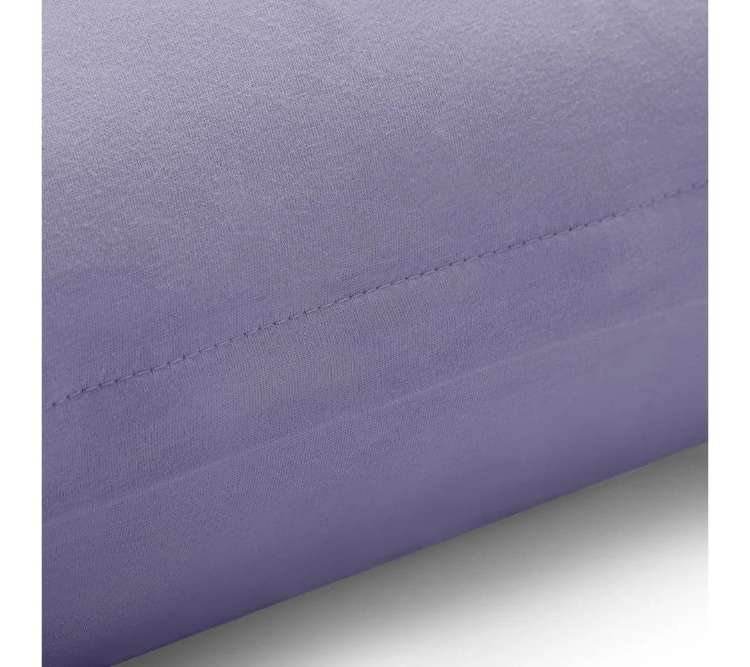 Restilo Kissenbezug 40x40 cm Baumwolle Lavendel 2er Set
