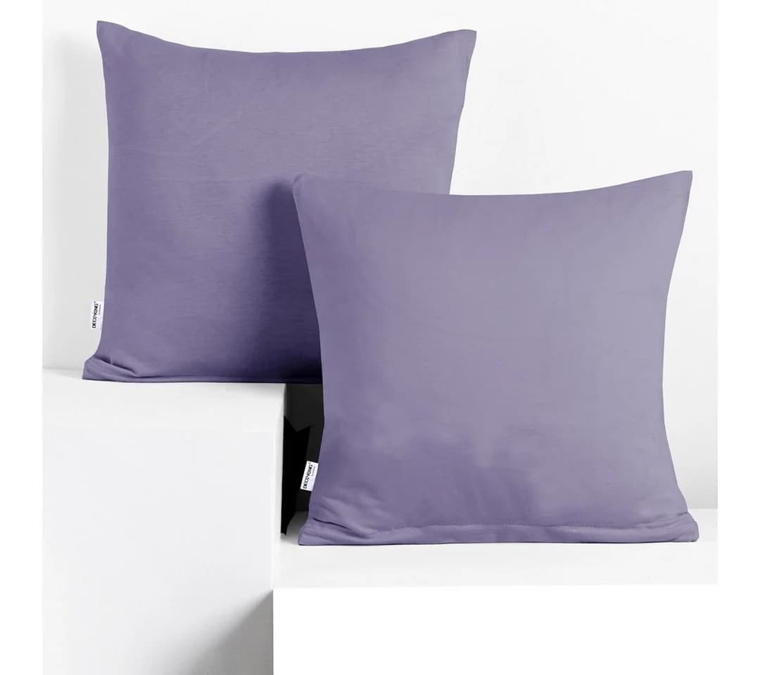 Restilo Kissenbezug 40x40 cm Baumwolle Lavendel 2er Set - Bild 2