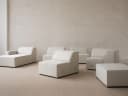 Micadoni Sofa Jodie 3-Sitzer Schwarz Strukturierter Stoff Bild 1