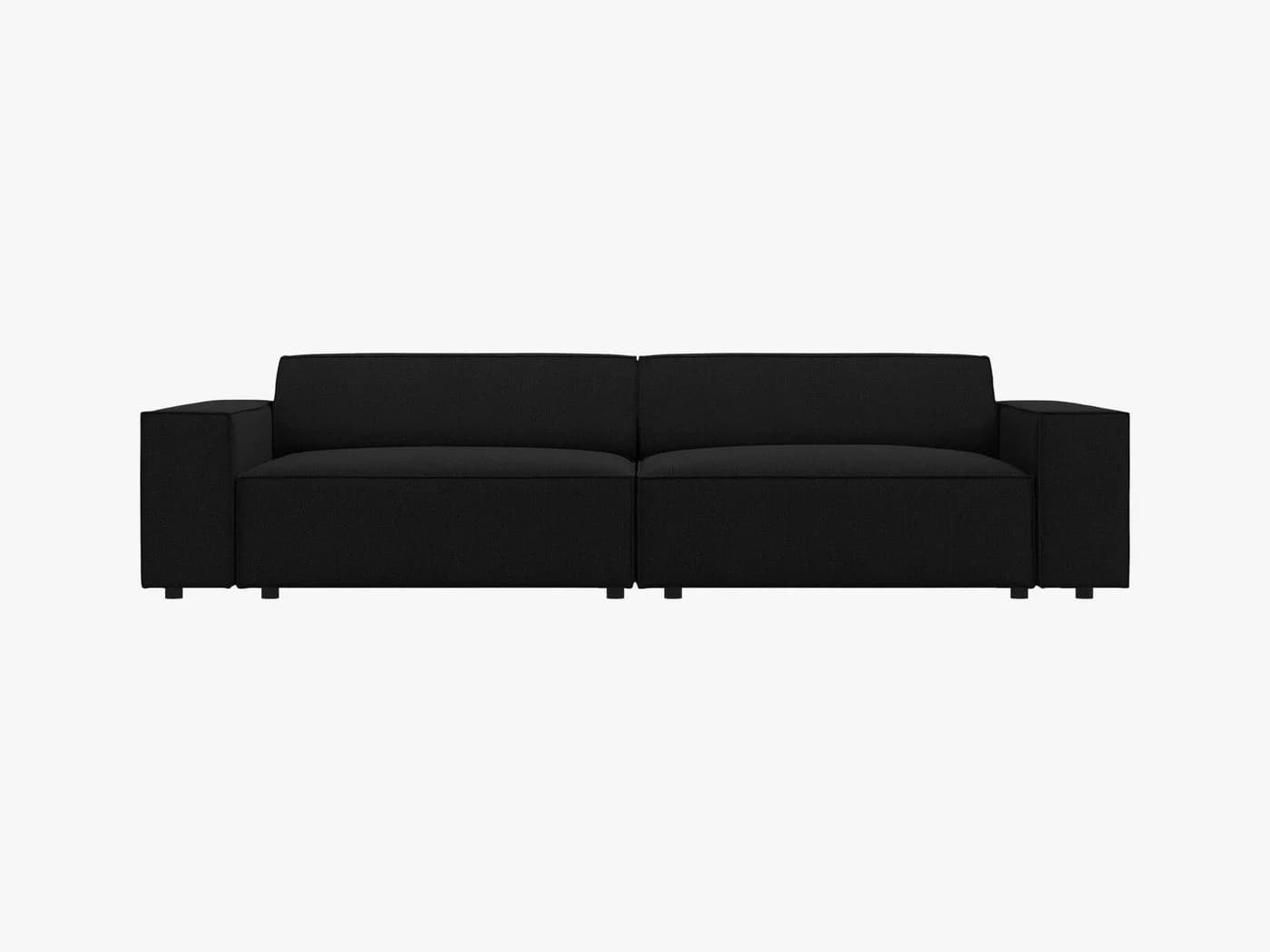 Micadoni Sofa Jodie 3-Sitzer Schwarz Strukturierter Stoff - Bild 2