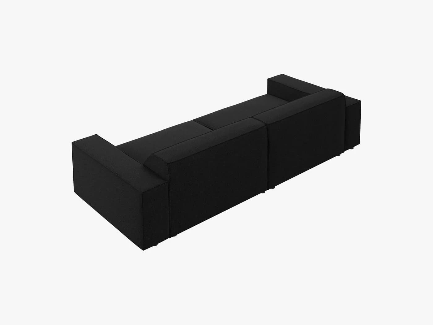 Micadoni Sofa Jodie 3-Sitzer Schwarz Strukturierter Stoff - Bild 5