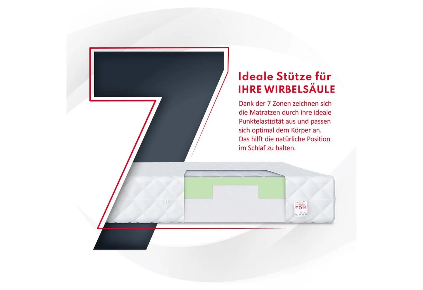FDM Kaltschaummatratze PAULO Wendematratze H3 Allergiker geeignet - Bild 3