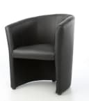 Kamil Cocktailsessel Schwarz Kunstleder Design Sessel Bild 2