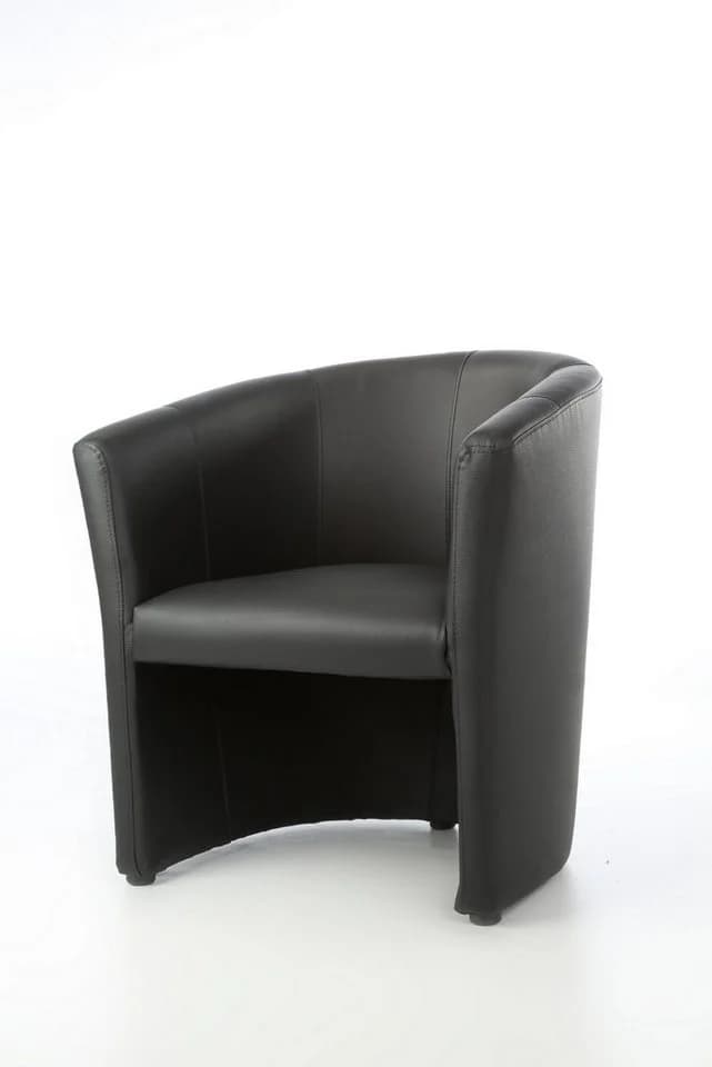 Kamil Cocktailsessel Schwarz Kunstleder Design Sessel - Bild 3