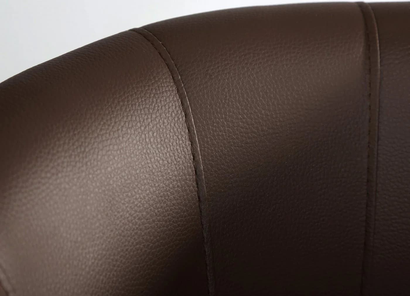 Kamil Cocktailsessel Braun Kunstleder Design Loungesessel