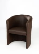 Kamil Cocktailsessel Braun Kunstleder Design Loungesessel Bild 2
