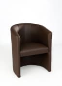 Kamil Cocktailsessel Braun Kunstleder Design Loungesessel Bild 3