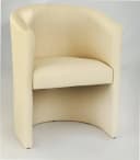 Creme Beige Cocktailsessel Design Sessel aus Kunstleder Bild 3