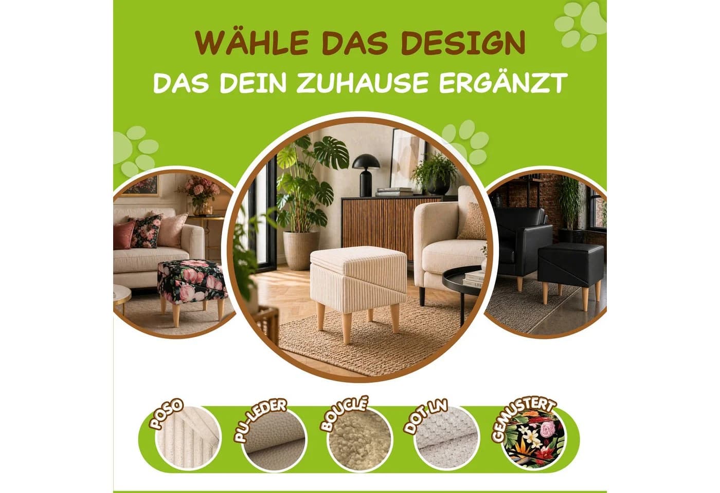 Outentin Haustiertreppe klappbar mit Polster Beige - Bild 5