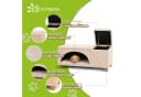 Outentin 3-in-1 Hundebett mit Sitzbank und Stauraum Beige Bild 3