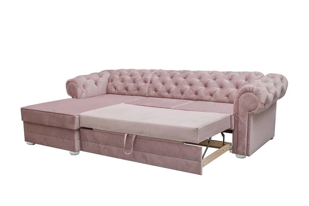 MOEBLO Ecksofa Avia Rosa mit Schlaffunktion und Bettkasten - Bild 5