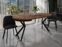 WFL GROUP Esstisch Ross Ausziehbar Rund Industrial Holzoptik Schwarz Bild 4