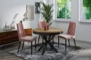 WFL GROUP Esstisch Ross Ausziehbar Rund Industrial Holzoptik Schwarz Bild 5
