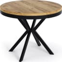 WFL GROUP Esstisch Ross ausziehbar rund industrial Holzoptik Bild 1