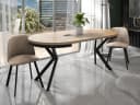 WFL GROUP Esstisch Ross ausziehbar rund industrial Holzoptik Bild 4