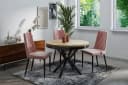 WFL GROUP Esstisch Ross ausziehbar rund industrial Holzoptik Bild 5