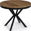 WFL GROUP Esstisch Ross ausziehbar rund Industrial Holzoptik Bild 1