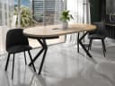 WFL GROUP Esstisch Ross ausziehbar rund industrial Holzoptik Bild 4