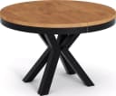 WFL GROUP Esstisch Clara Loft-Stil Rund Ausziehbar Holzoptik Schwarz Bild 1