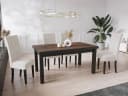 WFL GROUP Esstisch Gemini Ausziehbar Modern Holzoptik Schwarz Bild 2