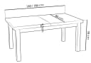 WFL GROUP Esstisch Gemini Ausziehbar Modern Holzoptik Schwarz Bild 3