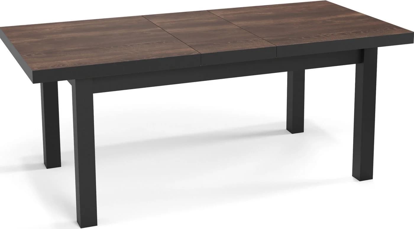 WFL GROUP Esstisch Gemini Ausziehbar Modern Holzoptik Schwarz - Bild 4