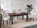 WFL GROUP Esstisch Gemini Ausziehbar Modern Holzoptik Schwarz Bild 5